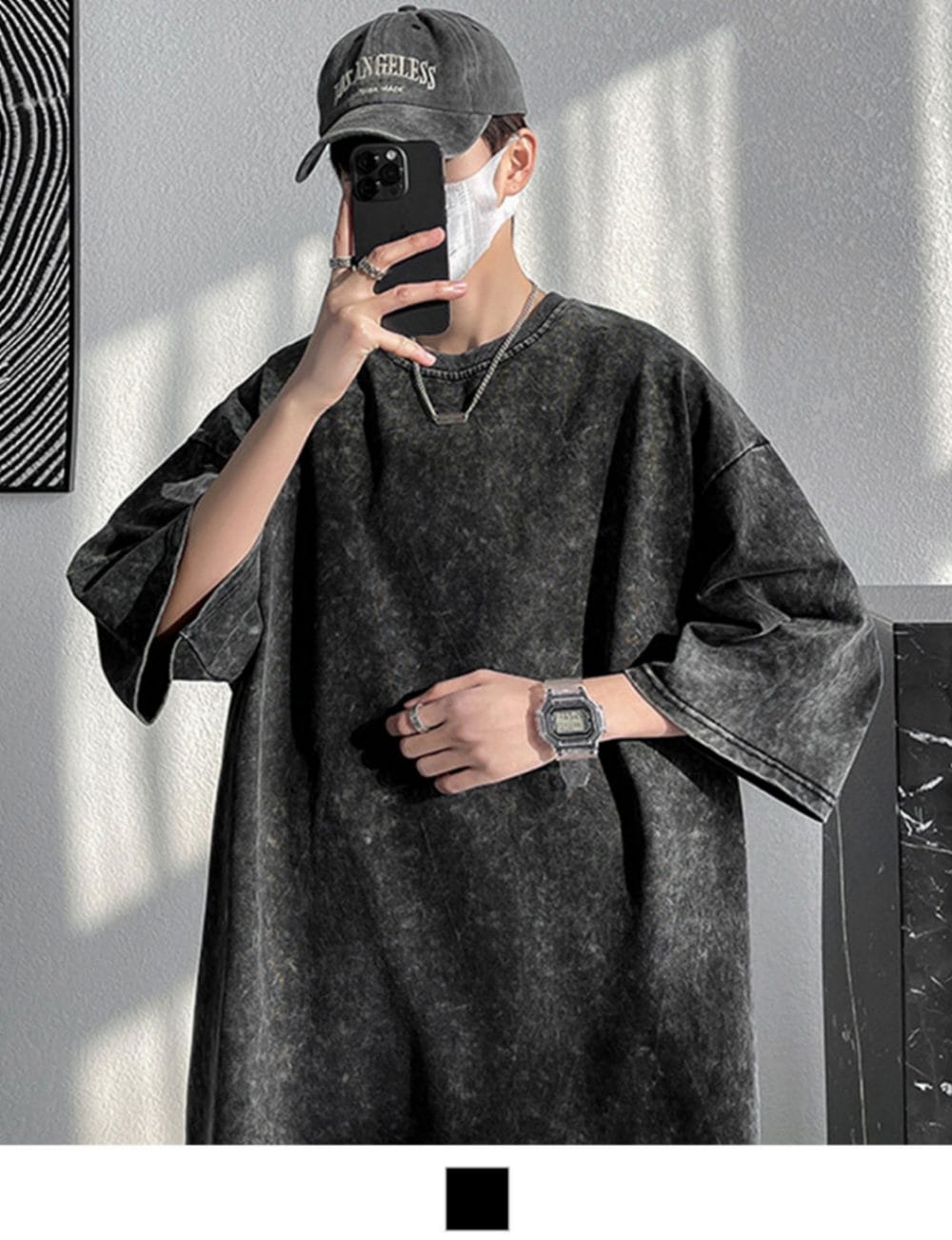 DEVICE select ビッグシルエット シンプル ピグメント 半袖 無地 Tシャツ 古着風 メンズ レディース ユニセックス