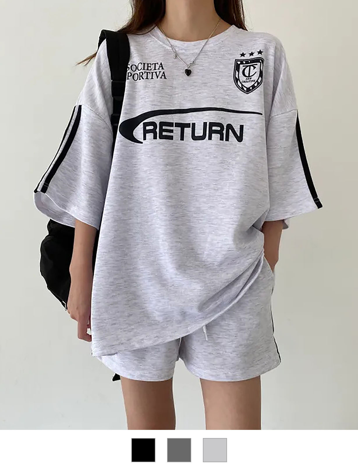 DEVICE select ユニフォームTシャツ トップス＆ショートパンツ 2点セット ルームウェア セットアップ ワンマイルウェア レディース