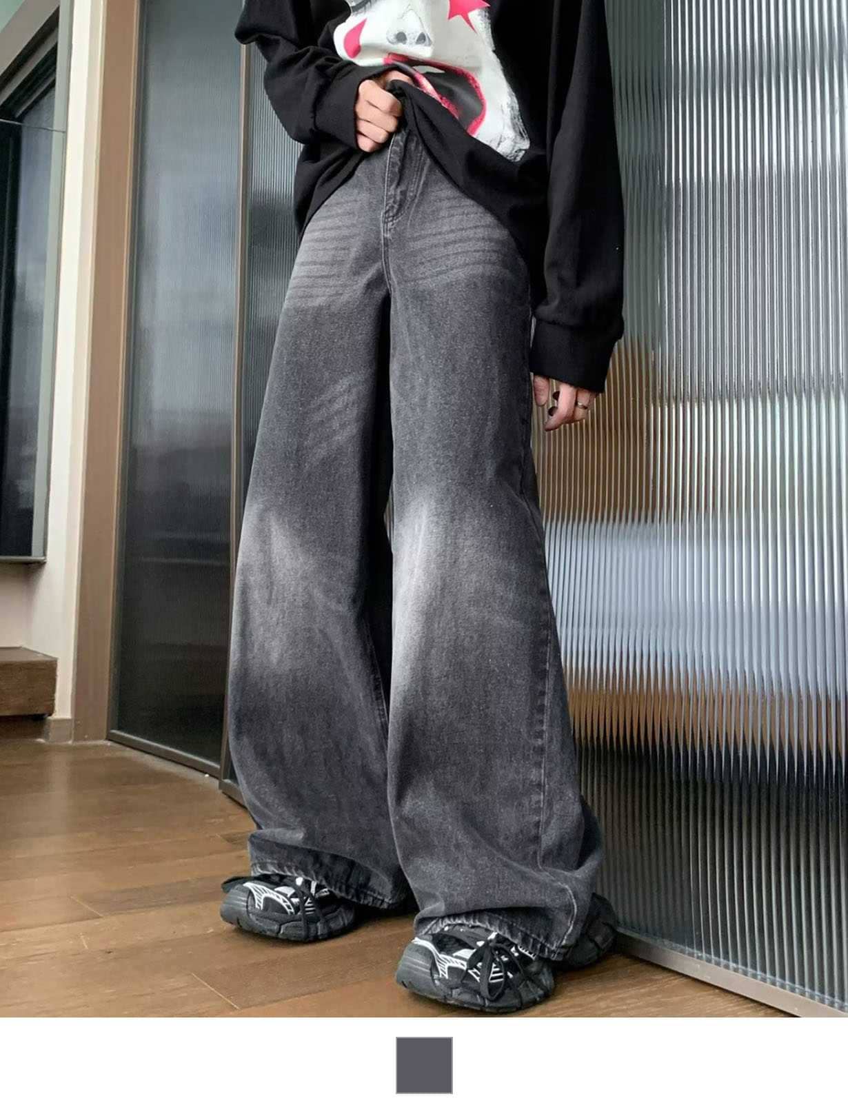 【美品】Y's サルエルパンツ　デニム・ウール　グレー✖️ブラック 新品 Y's ワイズ 21ss 顔料染 デニム調 レーヨン サルエルパンツ