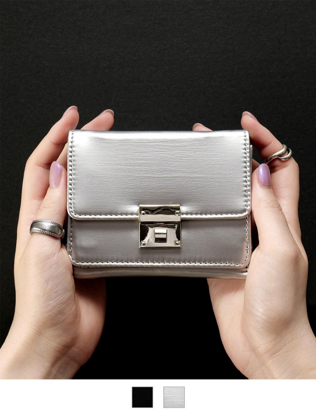 Rename グロッシー 3つ折り財布