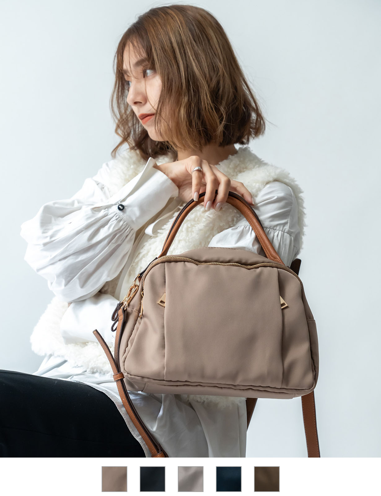 Rename ナイロン 2way ハンドバッグ 