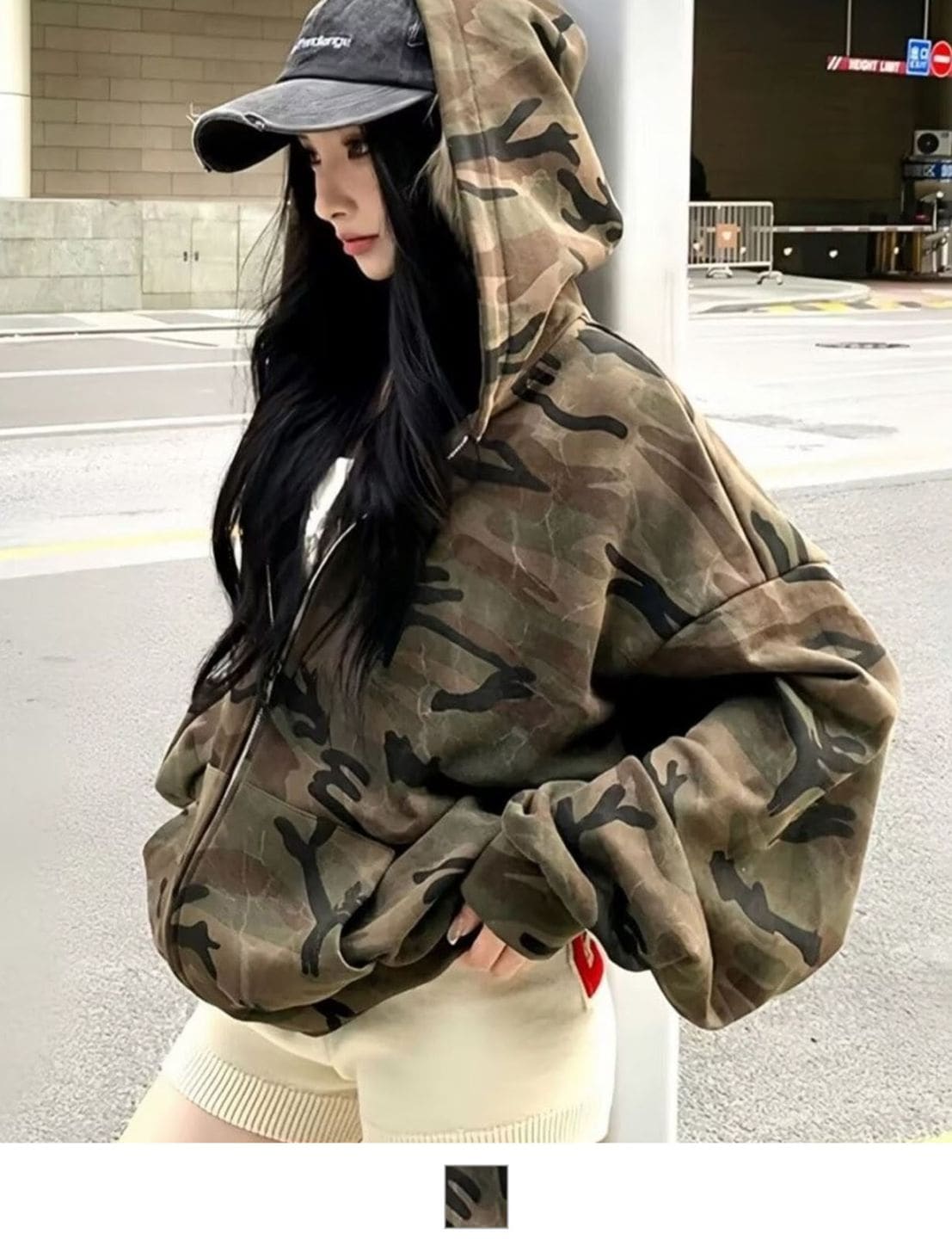 【 DEVICE select 】カモフラ 迷彩 ジップパーカー ストリート オーバーサイズ メンズ レディース ユニセックス TA1294