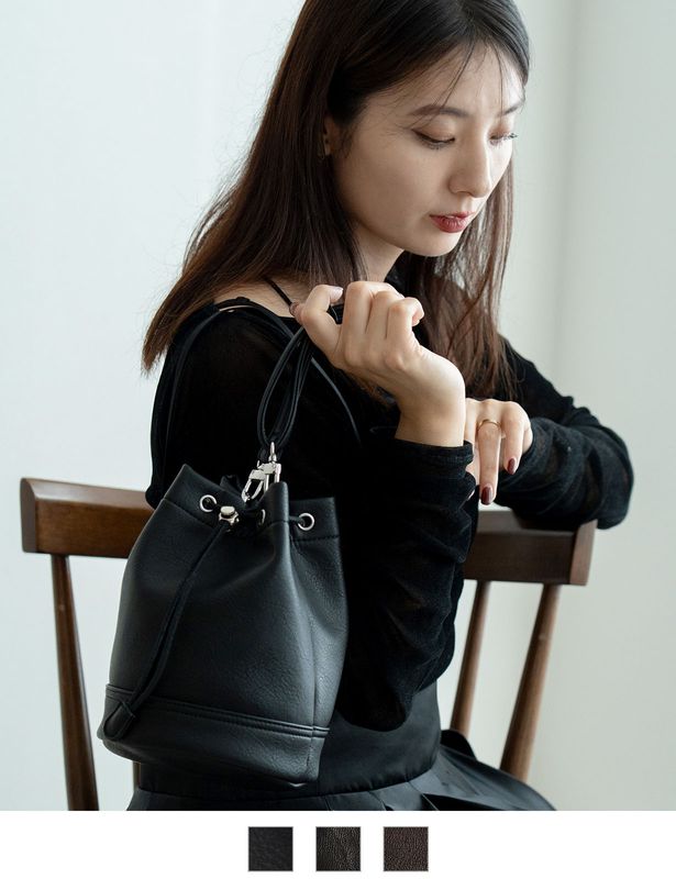 DEVICE ヴィンテージデザイン 巾着 ショルダーバッグ