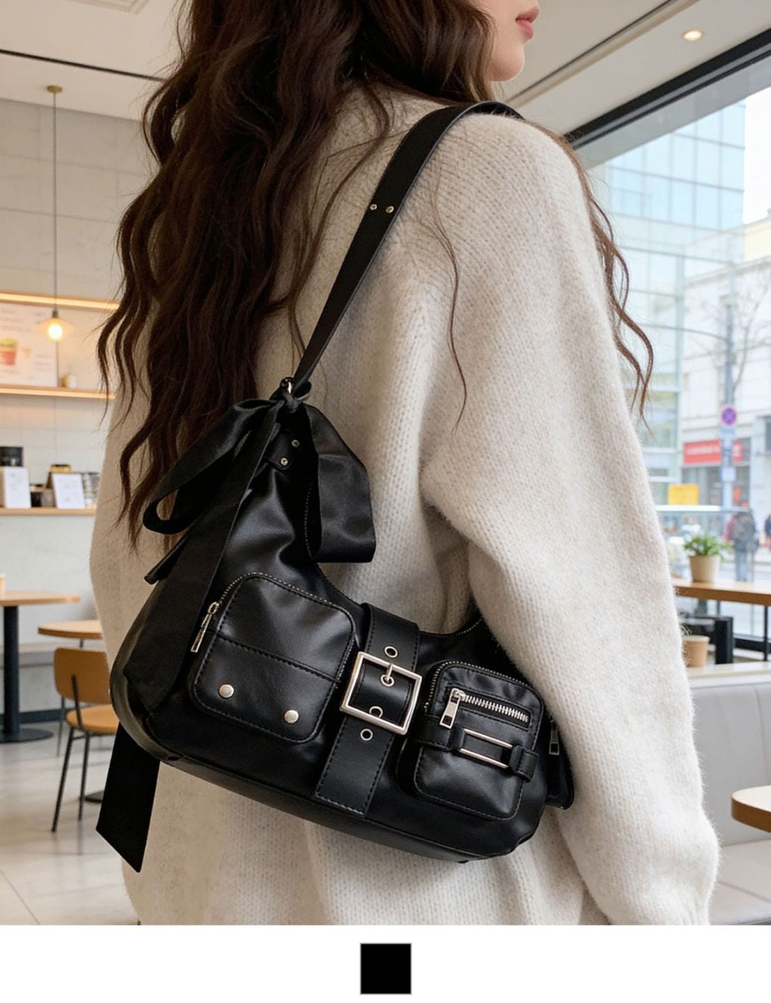 【 DEVICE select 】 リボン ベルト デザイン 2WAY ショルダーバッグ レディース メンズ ユニセックス TA1460B