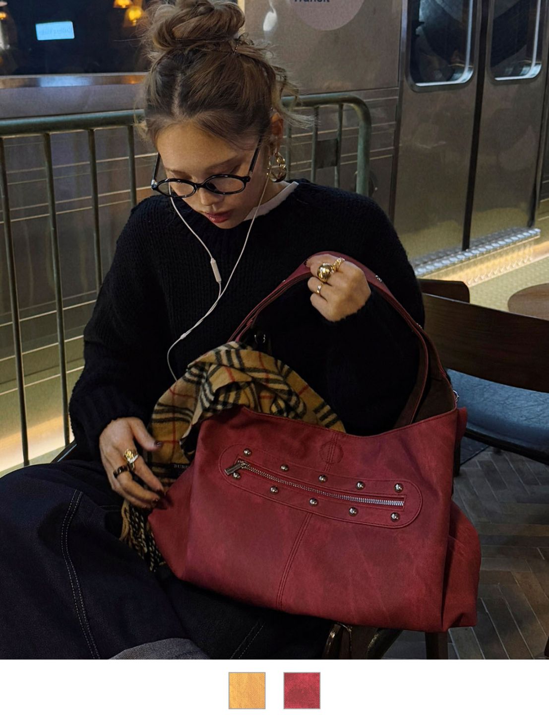 【DEVICE × Nalm.コラボ】 Nalm. コラボ リバーシブル ショルダーバッグ A4 PC収納 トートバッグ ヴィンテージ スエード 2way ニュースペーパーバッグ RSG26068