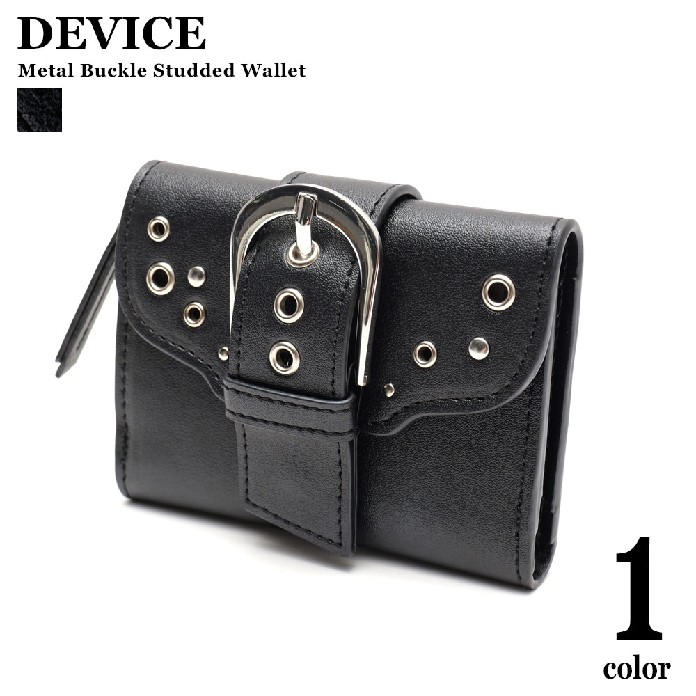 DEVICE メタルバックルスタッズウォレット 