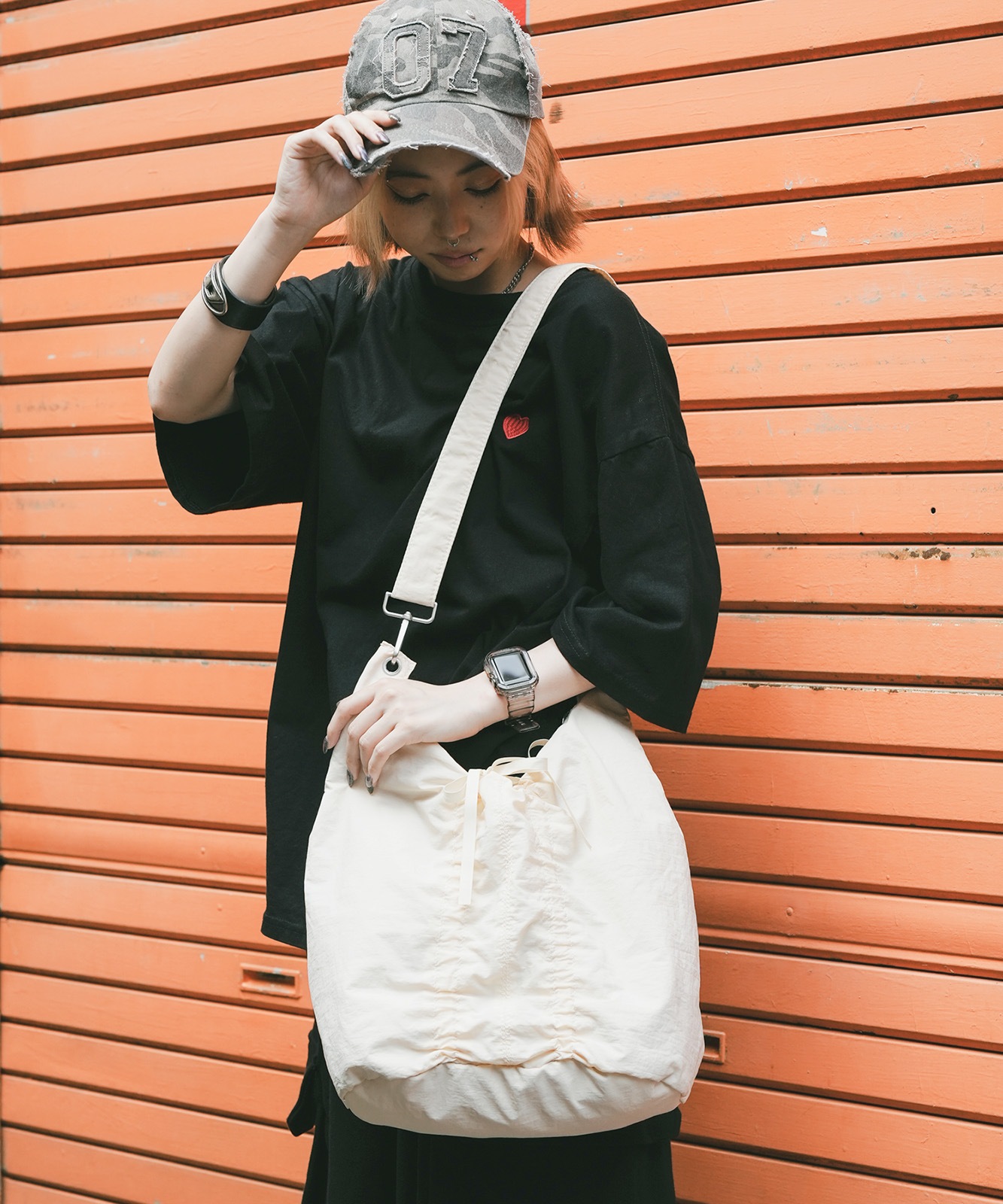 Rename リボン シャーリング バタフライ ギャザー ショルダー トートバッグ メンズ レディース