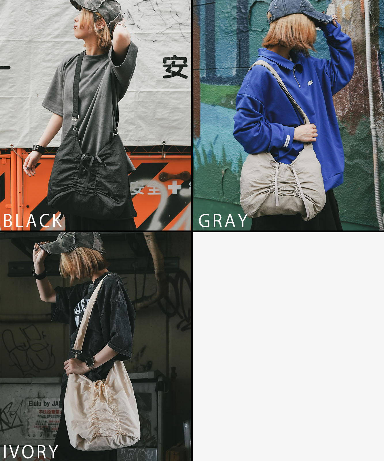 Rename リボン シャーリング バタフライ ギャザー ショルダー トートバッグ メンズ レディース