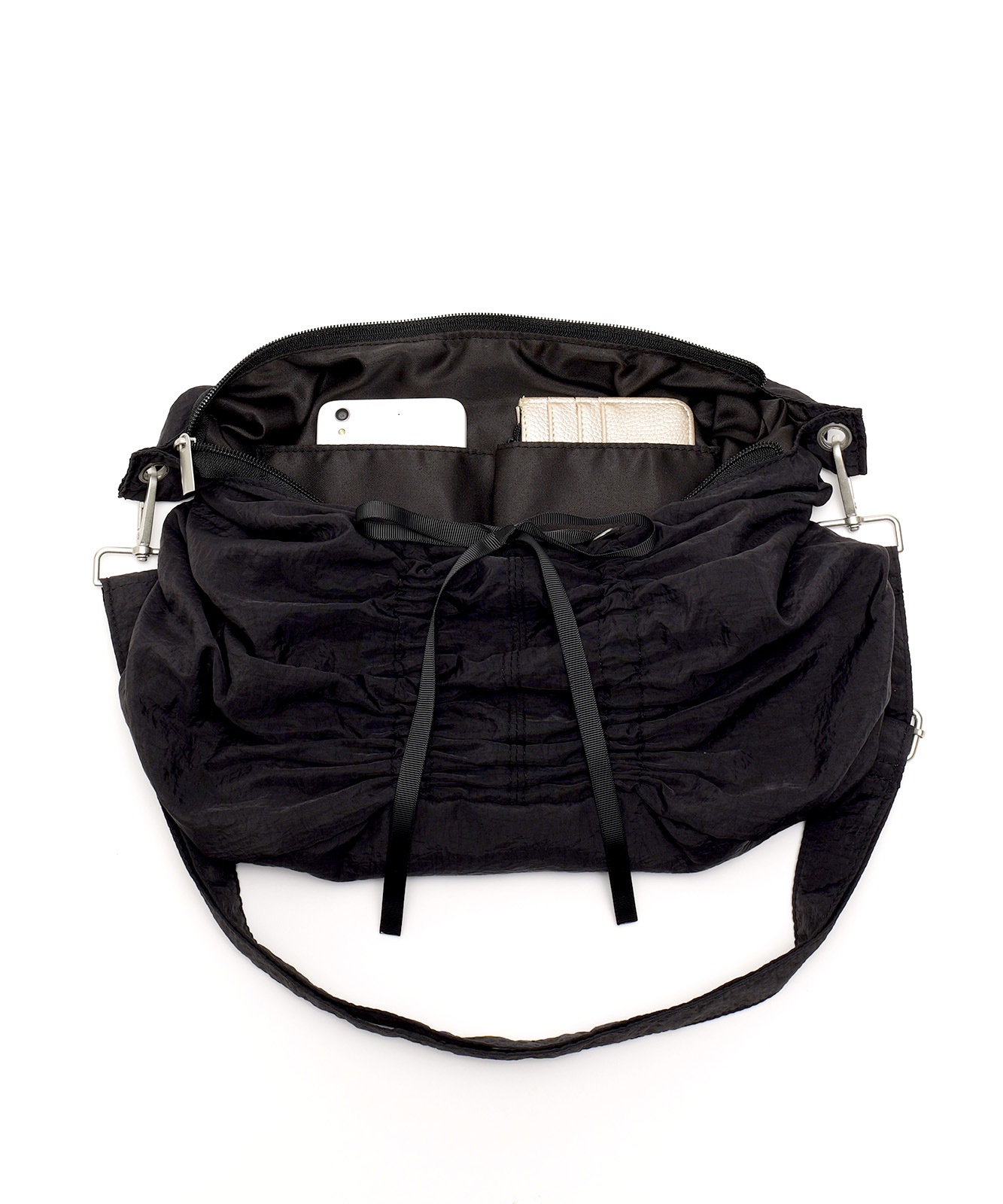 Rename リボン シャーリング バタフライ ギャザー ショルダー トートバッグ メンズ レディース