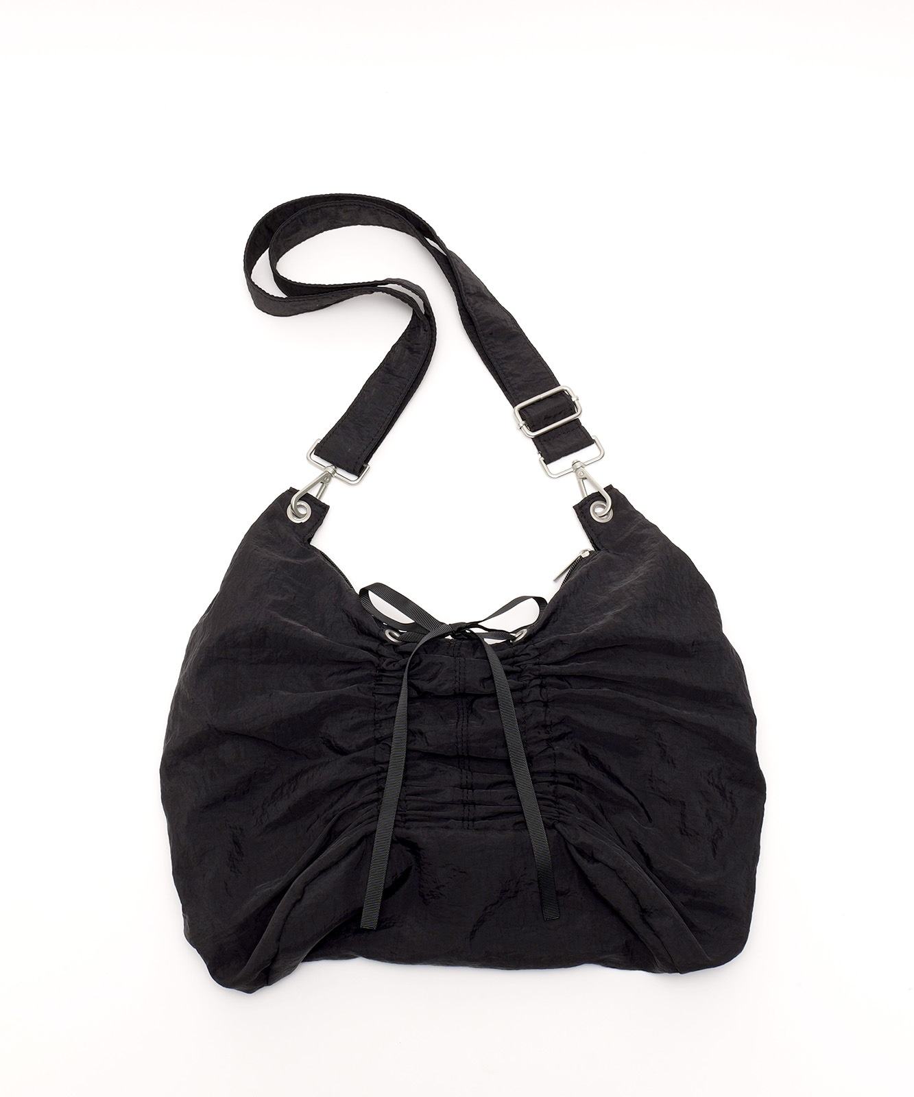 Rename リボン シャーリング バタフライ ギャザー ショルダー トートバッグ メンズ レディース