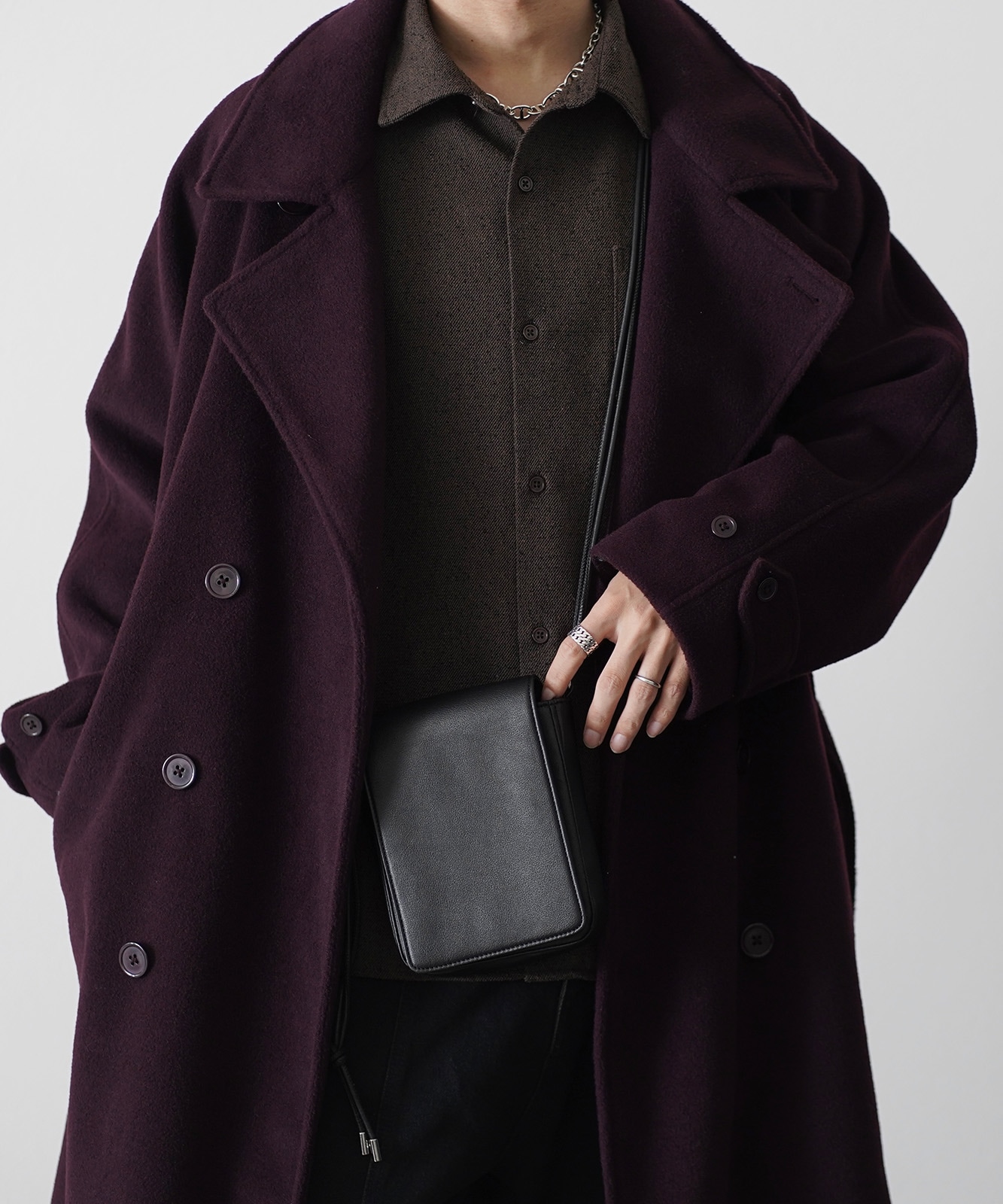 【 DEVICE × こーせコラボ 】Rename ミニスクエアショルダーバッグ メンズ レディース ユニセックス｜合皮 フェイクレザー 斜めがけ 小さめ 軽量 おしゃれ トレンドバッグ ミニショルダー