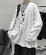 DEVICE select ビッグシルエット タトゥーデザイン プリントTシャツ ロンT 長袖 メンズ レディース ユニセックス