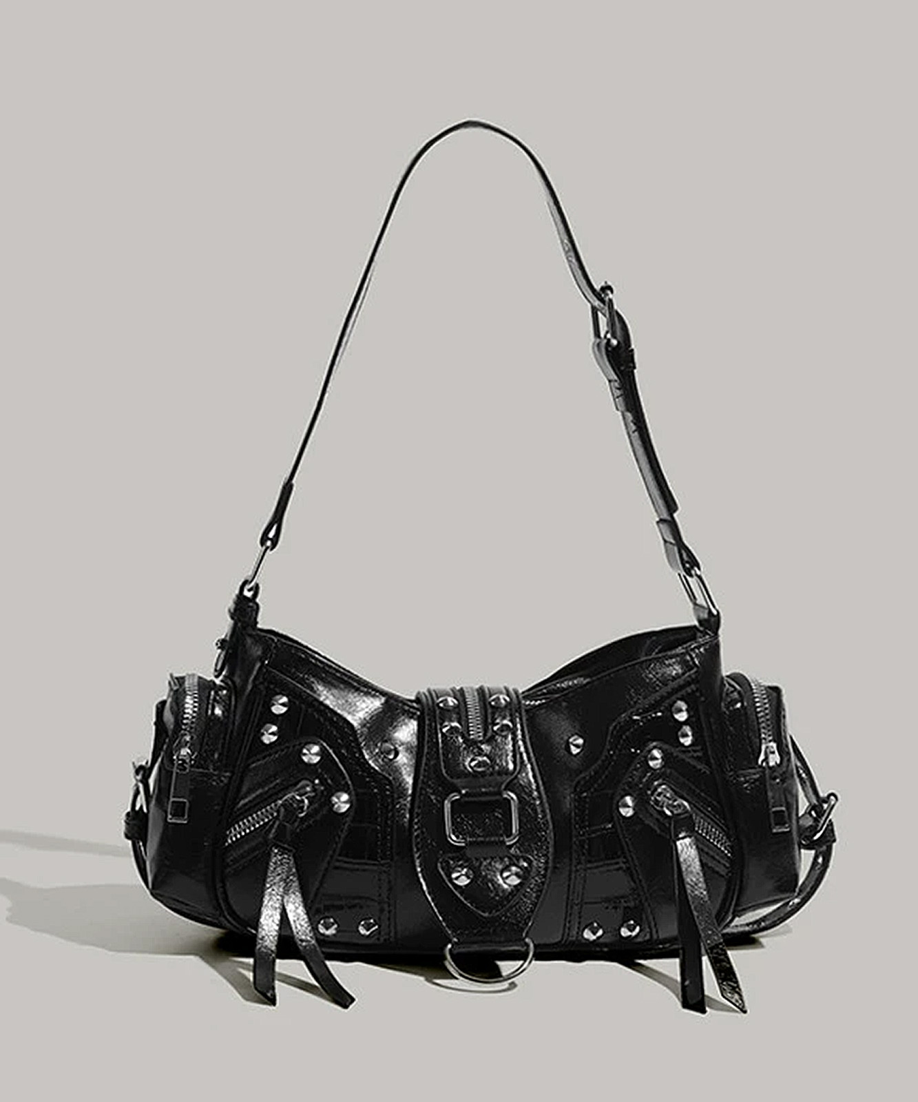 【 DEVICE select 】 ベルト デザイン スタッズ y2k トート ショルダーバッグ メンズ レディース ユニセックス TA1394B