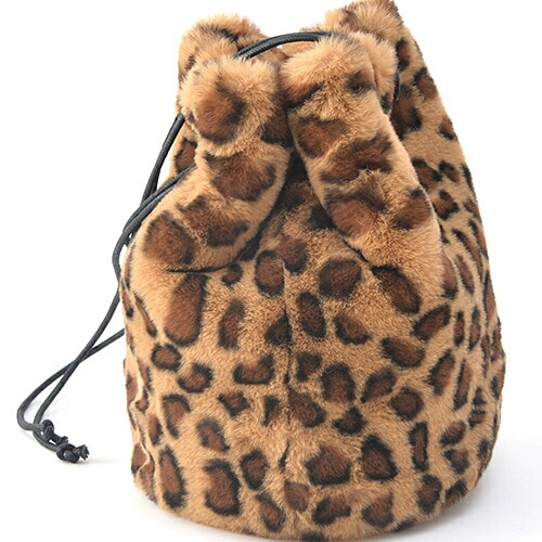 Rename ファー／ボア 巾着ハンドバッグ