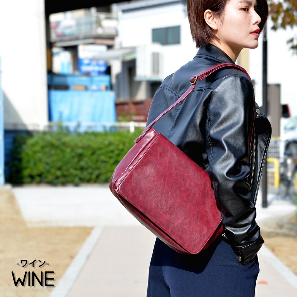 ショルダーバッグ　Sサイズ A4サイズ対応 ワイドシルエット ショルダーバッグ ユニセックス