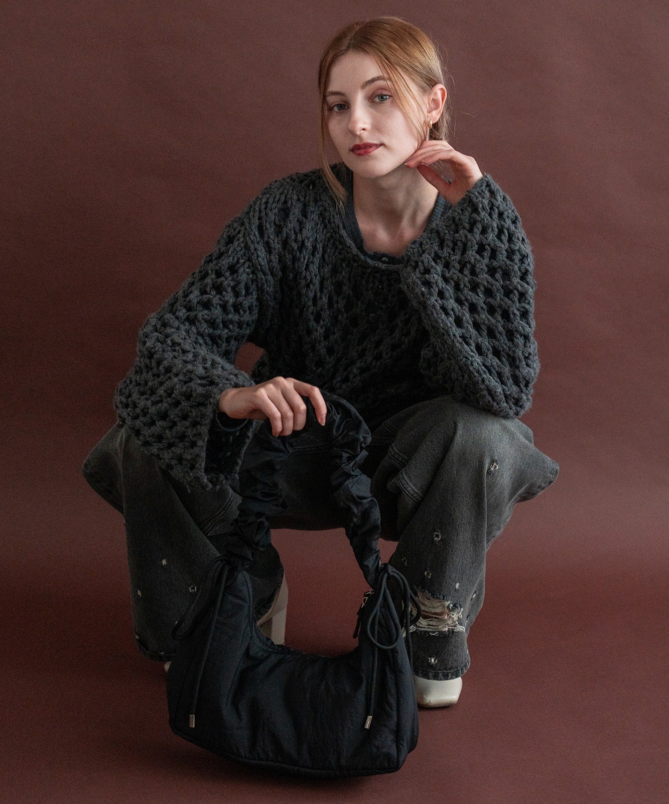 Rename  ドロスト ギャザーショルダーバッグ