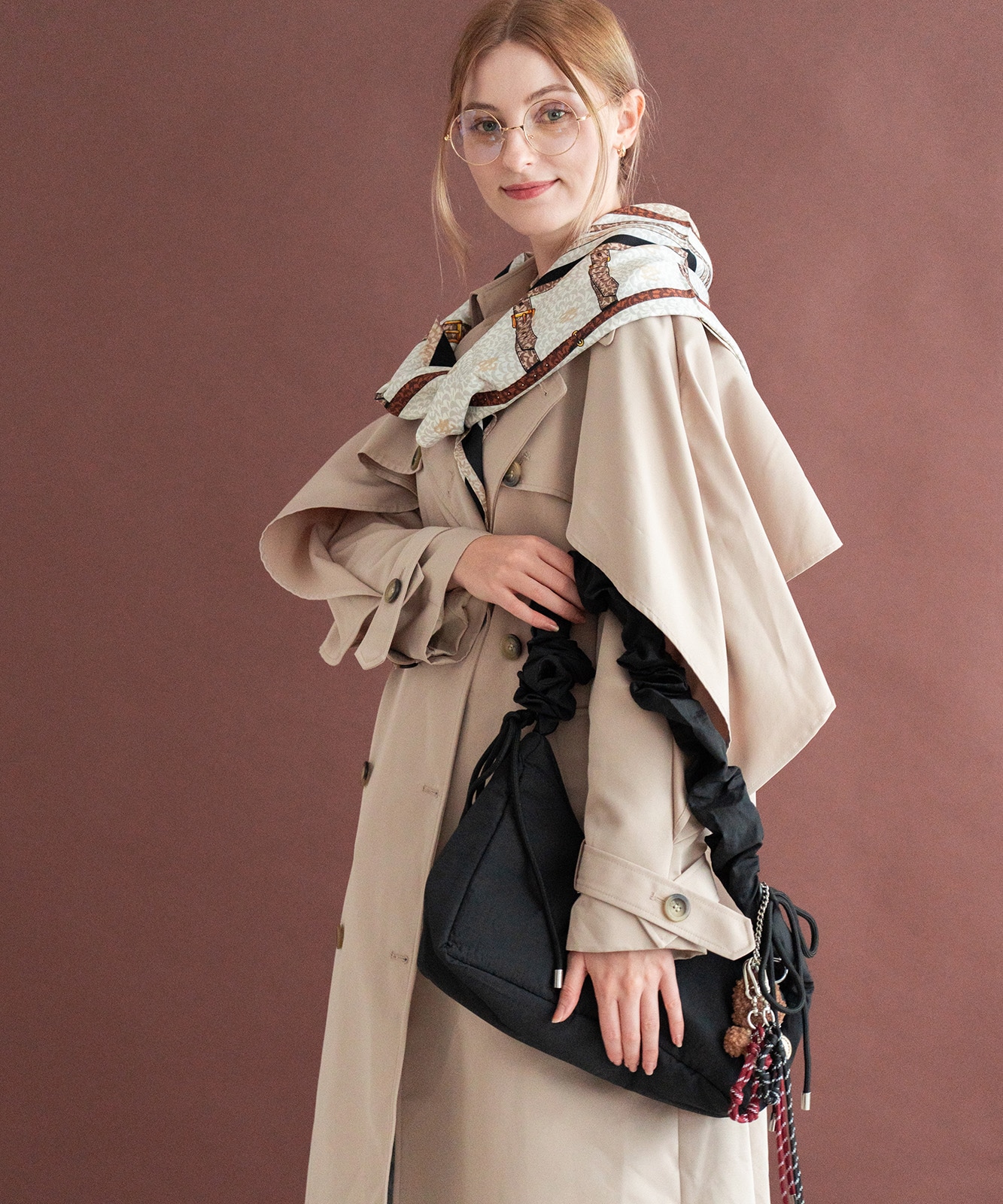 Rename  ドロスト ギャザーショルダーバッグ