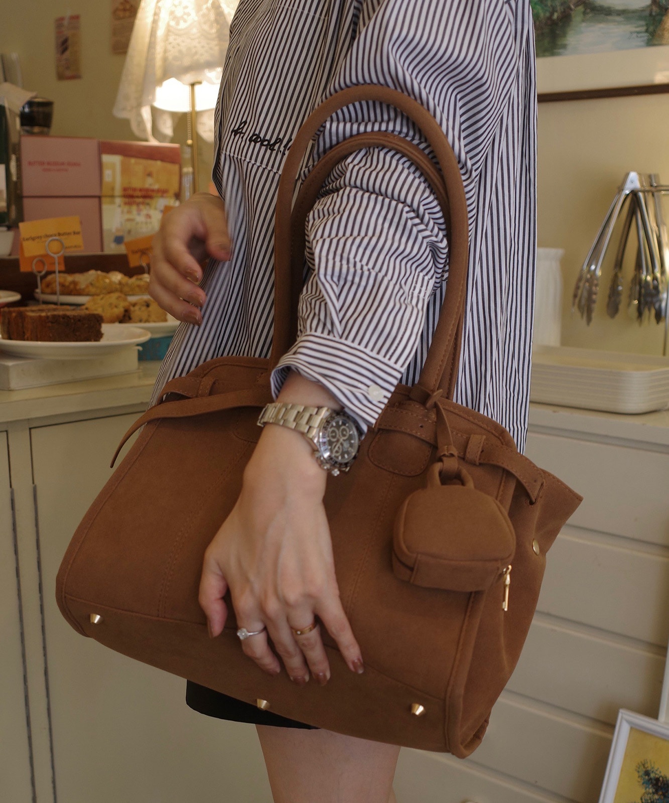 【 DEVICE × mikuコラボ 】REAIMER（リエメ）ベルト デザイン ボストンバッグ レディース MBG25070