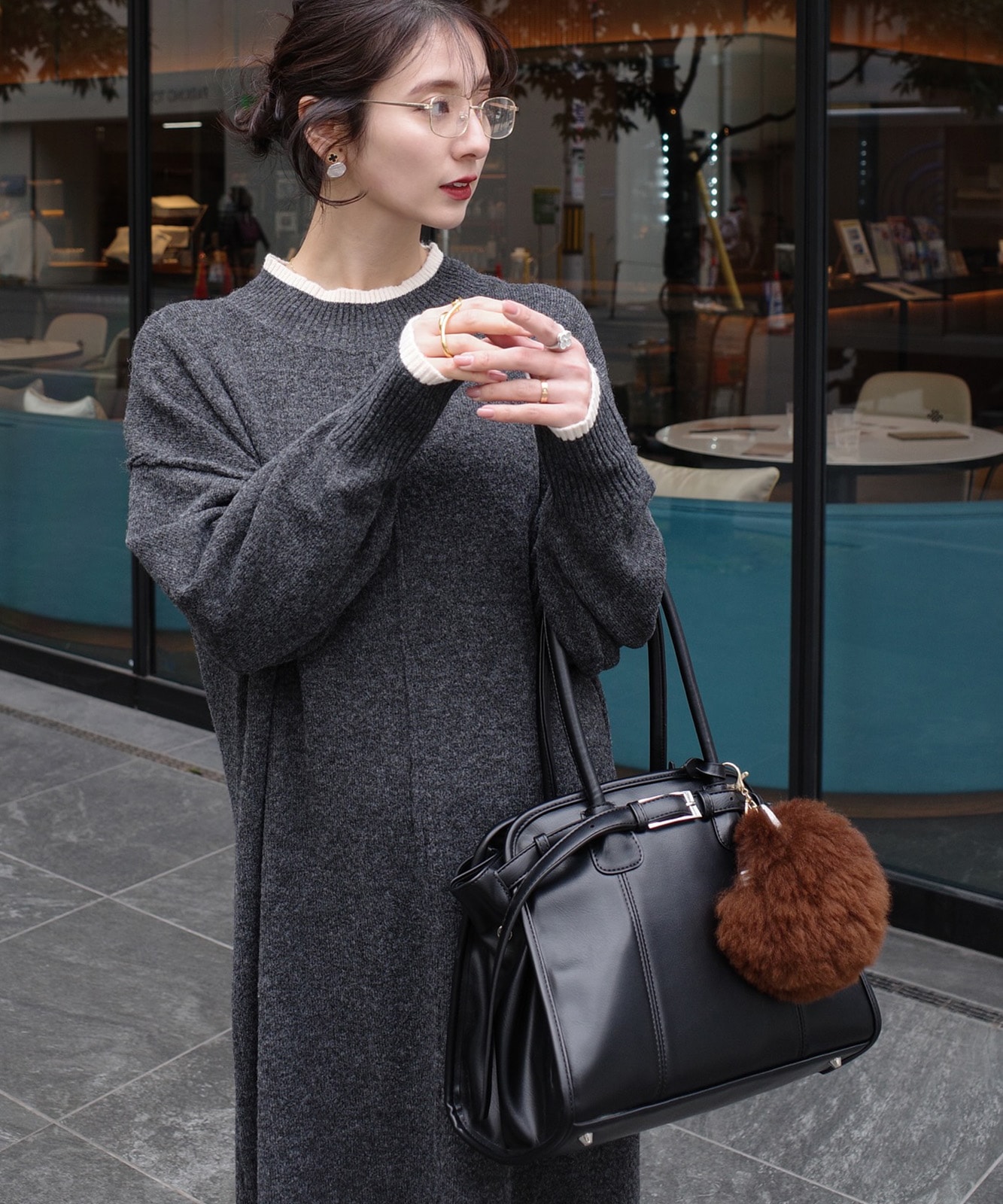 【 DEVICE × mikuコラボ 】REAIMER（リエメ）ベルト デザイン ボストンバッグ レディース MBG25070