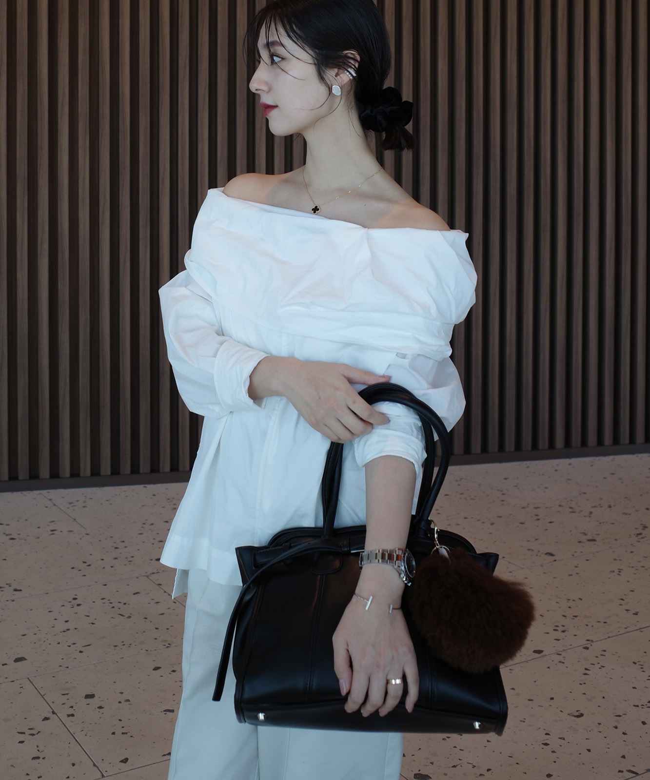 【 DEVICE × mikuコラボ 】REAIMER（リエメ）ベルト デザイン ボストンバッグ レディース MBG25070