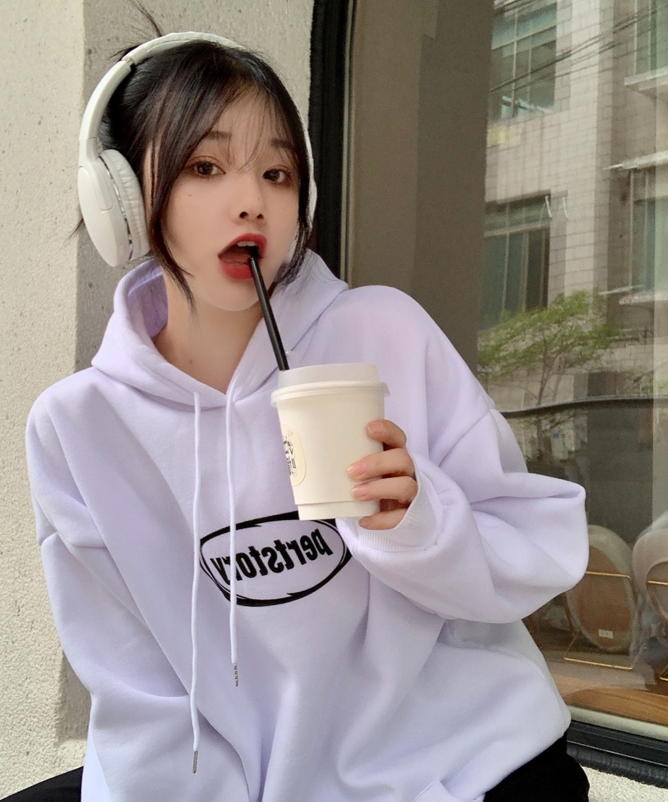 DEVICE select オーバーサイズ カレッジロゴ ストリートルーズ スウェット パーカー メンズ レディース