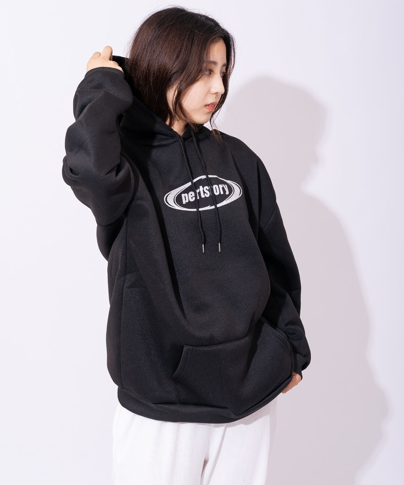 DEVICE select オーバーサイズ カレッジロゴ ストリートルーズ スウェット パーカー メンズ レディース