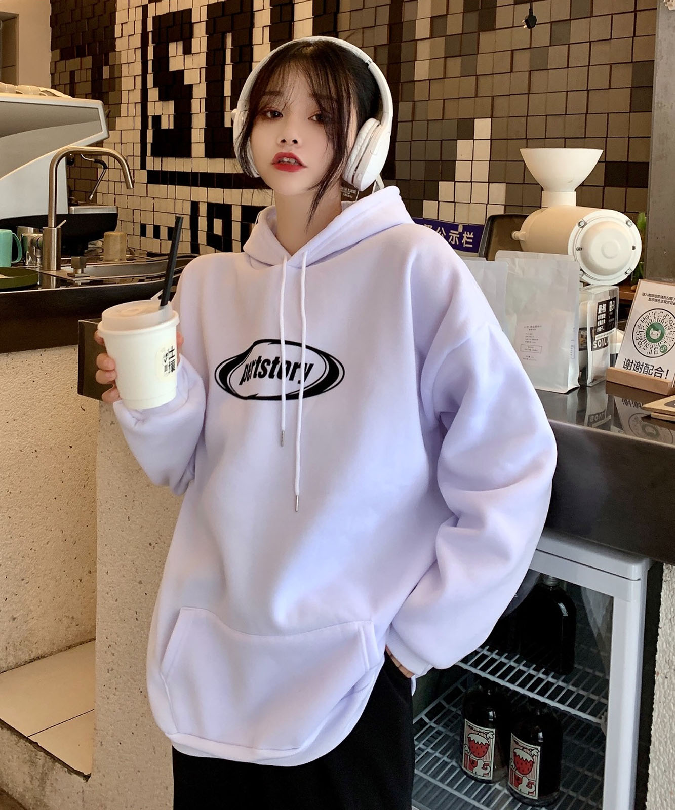 DEVICE select オーバーサイズ カレッジロゴ ストリートルーズ スウェット パーカー メンズ レディース