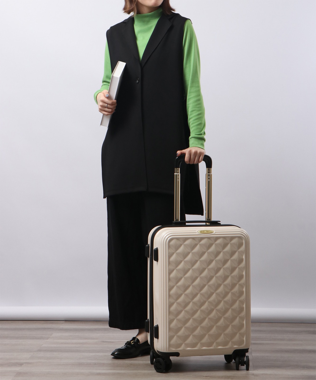 CECIL McBEE セシルマクビー キャリーケース スーツケース Sサイズ 機内持ち込み可能  【オリジナルジャガード トラベルボストンバッグ付き】