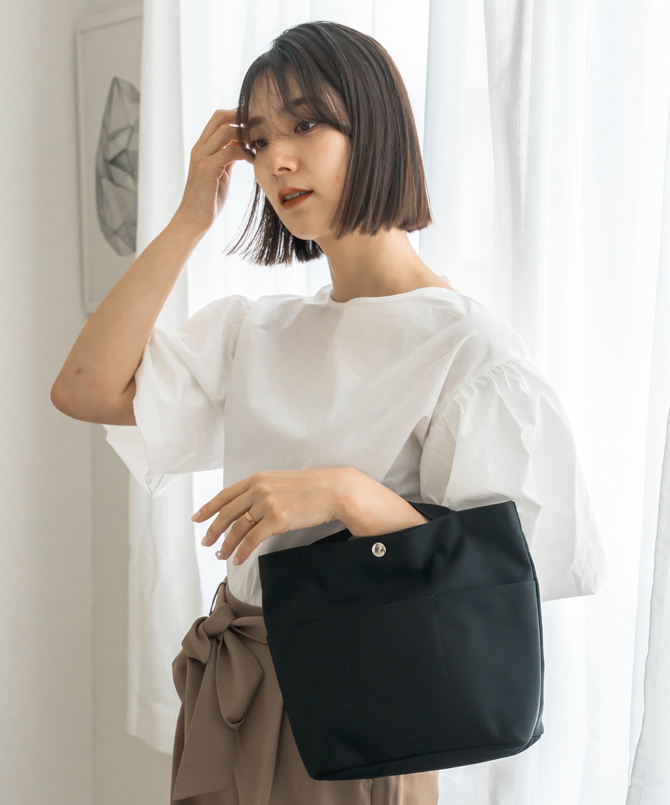 Rename ナイロン ポートレート バックインバッグ