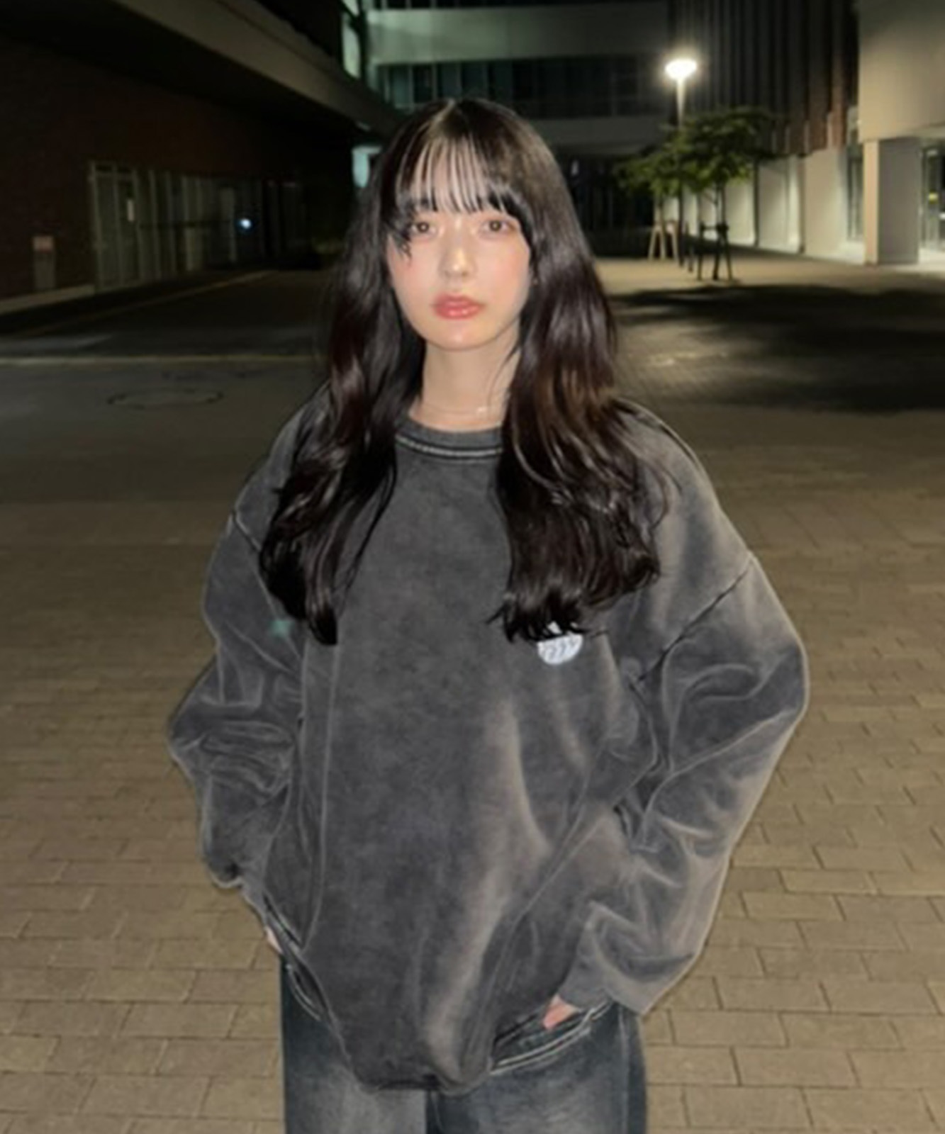 DEVICE select オーバーサイズ ワンポイント ロゴ ゆるスウェット トレーナー メンズ レディース