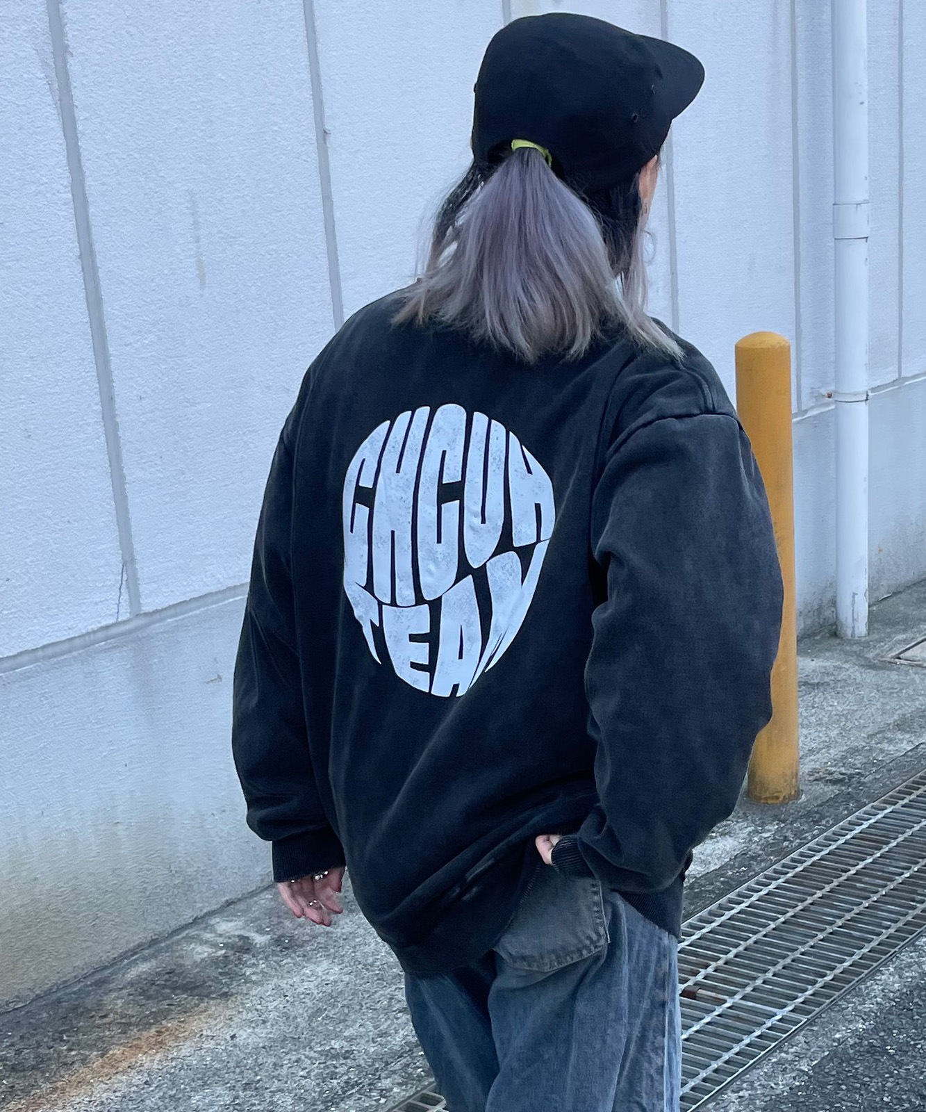 DEVICE select オーバーサイズ ワンポイント ロゴ ゆるスウェット トレーナー メンズ レディース