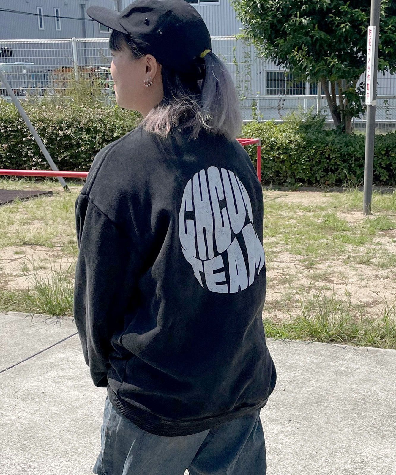 DEVICE select オーバーサイズ ワンポイント ロゴ ゆるスウェット トレーナー メンズ レディース