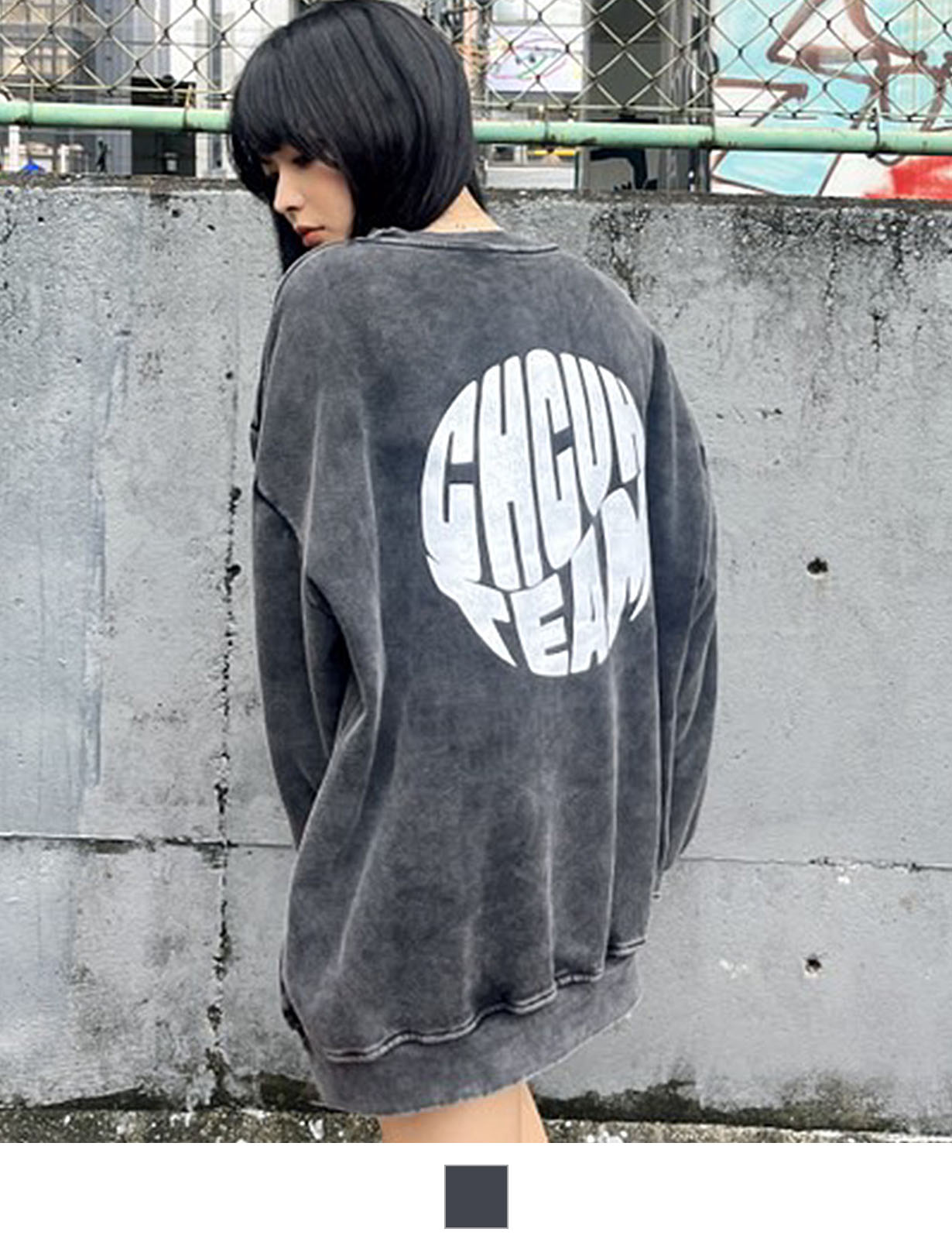 DEVICE select オーバーサイズ ワンポイント ロゴ ゆるスウェット トレーナー メンズ レディース