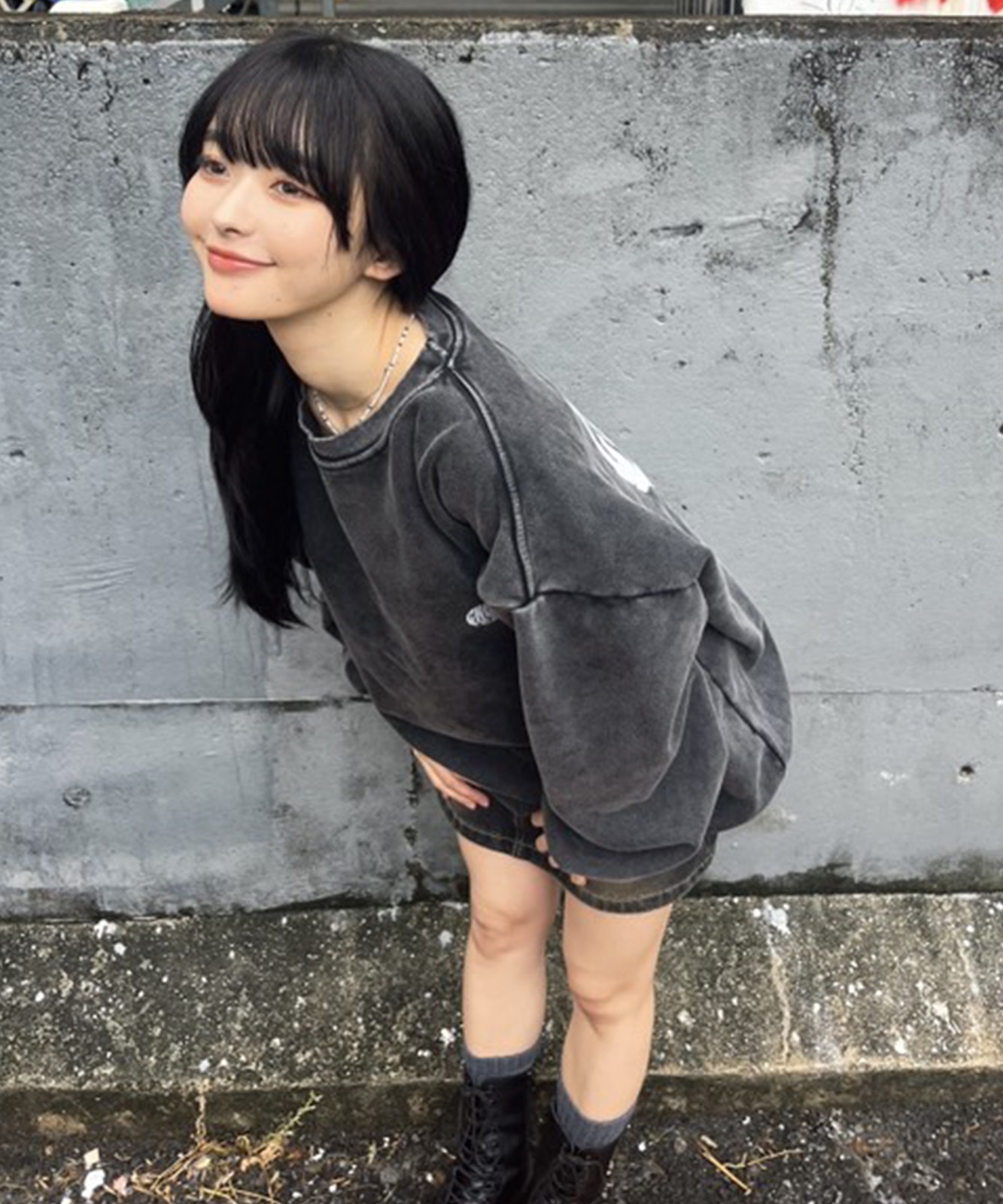 DEVICE select オーバーサイズ ワンポイント ロゴ ゆるスウェット トレーナー メンズ レディース