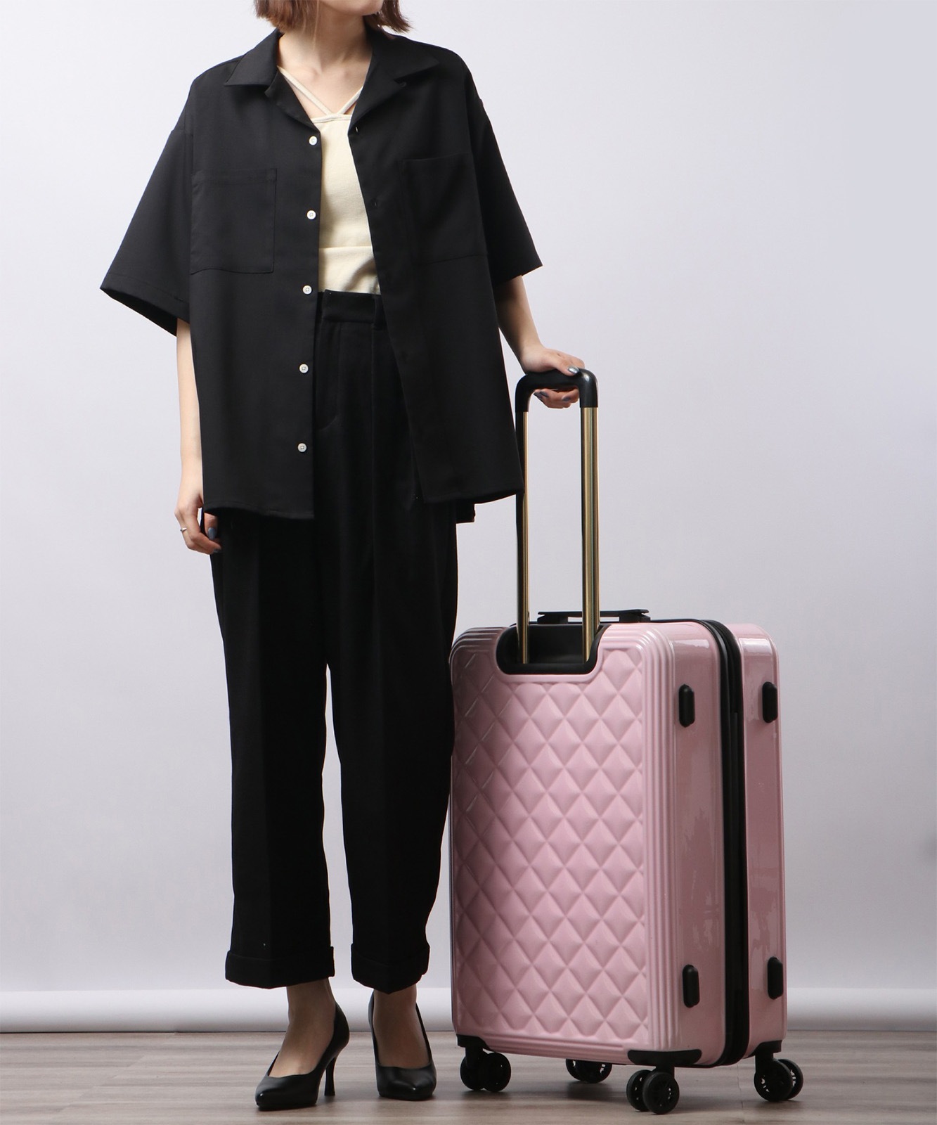 CECIL McBEE セシルマクビー キャリーケース スーツケース Lサイズ 大容量 【オリジナルジャガード トラベルボストンバッグ付き】