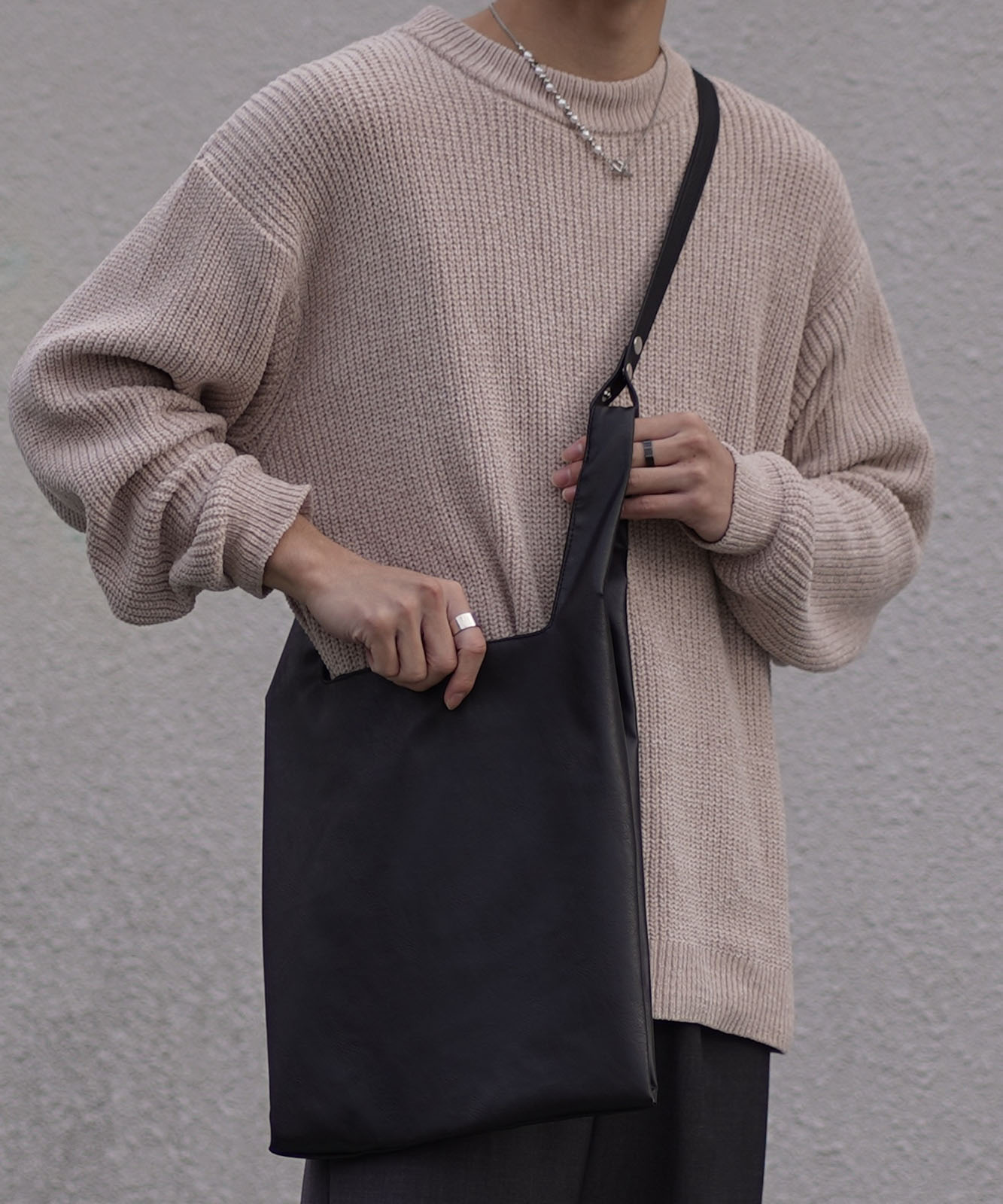 【SALE】異素材MIX◆Blame Lilac 2-WAYレザーショッパーバッグ◆ LB掲載】異素材MIX◇Blame Lilac 2-WAYレザーショッパーbag◇