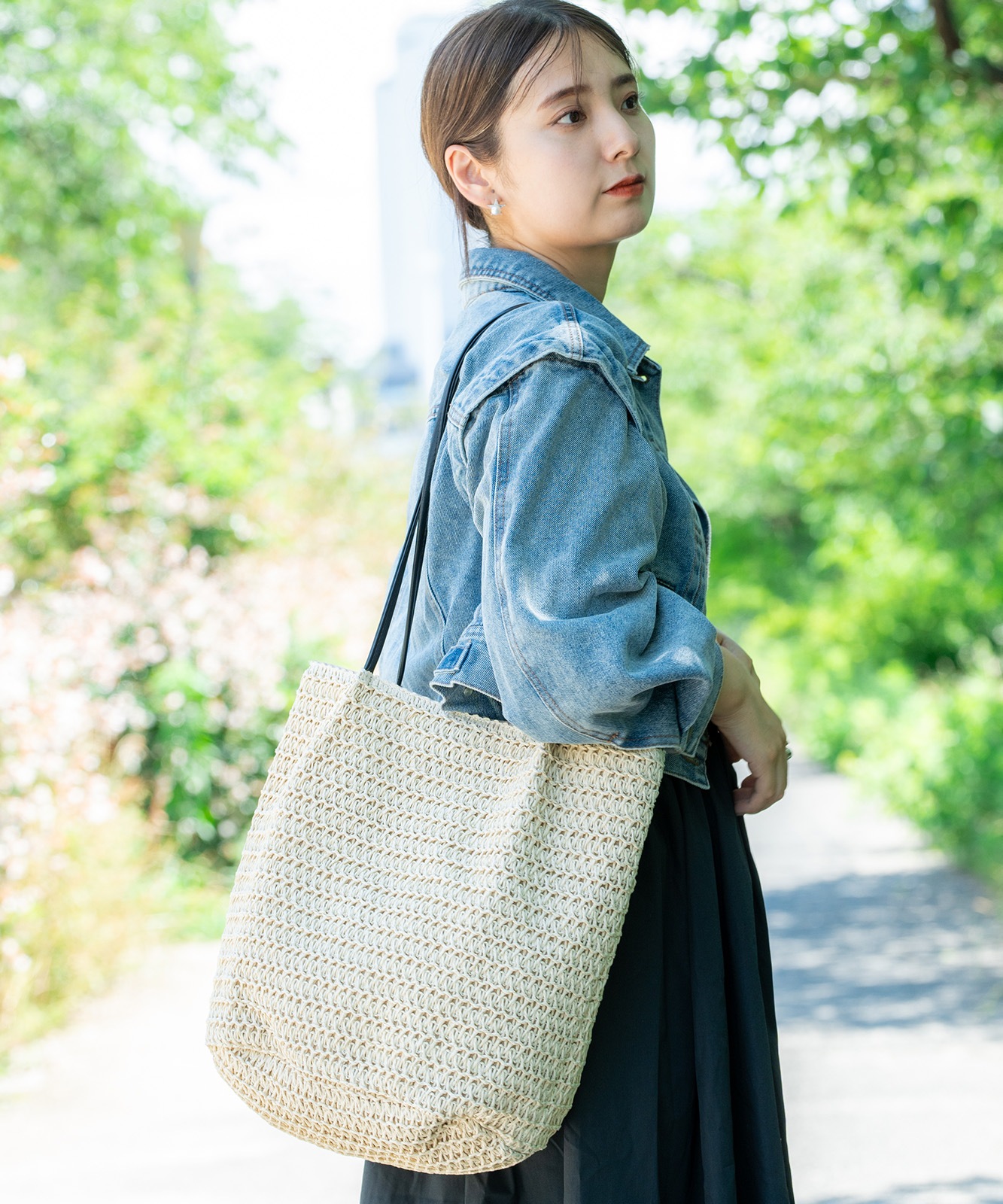 Rename カゴ キャンバス トートバッグ かごバッグ メンズ レディース