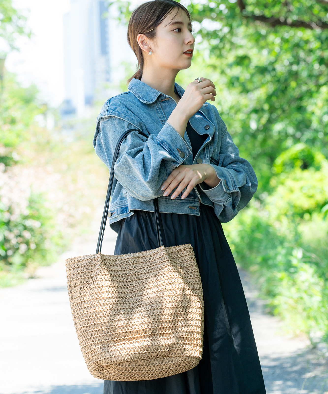 Rename カゴ キャンバス トートバッグ かごバッグ メンズ レディース