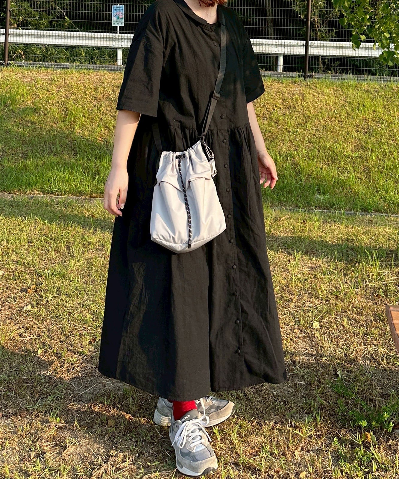 【 DEVICE × mikaコラボ 】 Rename カラビナ付き パラコード巾着 ナイロン ショルダーバッグ 巾着バッグ メンズ レディース