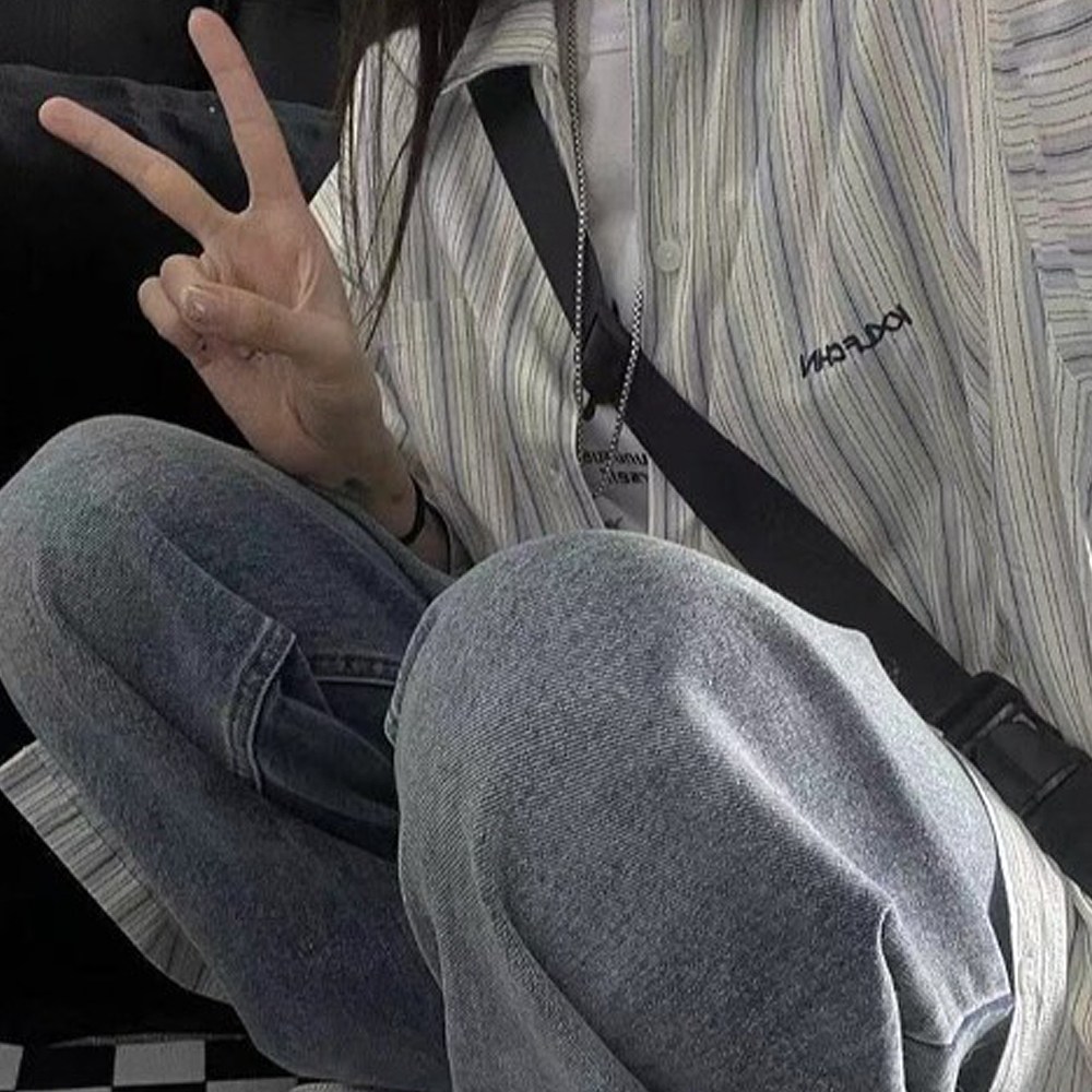 ストライプ ビッグシルエット 半袖 シャツ