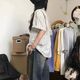 ストライプ ビッグシルエット 半袖 シャツ