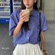 ストライプ ビッグシルエット 半袖 シャツ
