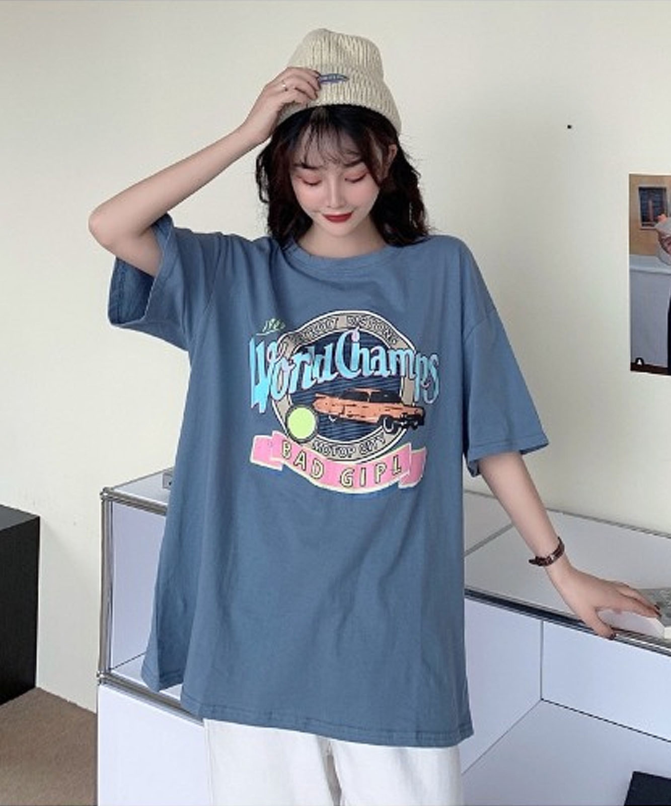 DEVICE select ヴィンテージスタイルビッグシルエットTシャツ