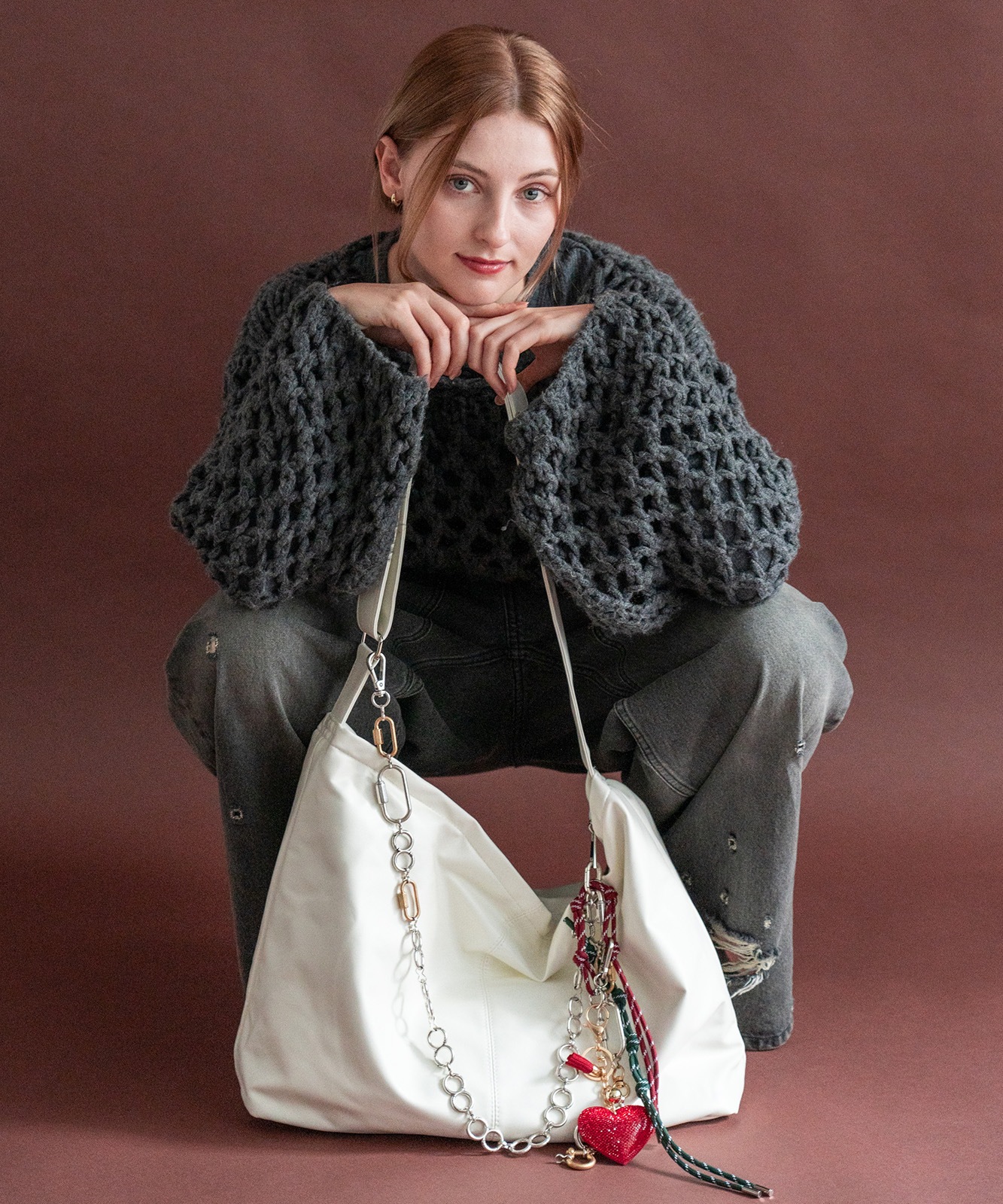 【 DEVICE 】 ルーズ マンメイドレザー ショルダーバッグ メンズ レディース ユニセックス 韓国風 Y2K 学生 おしゃれ DSG24036