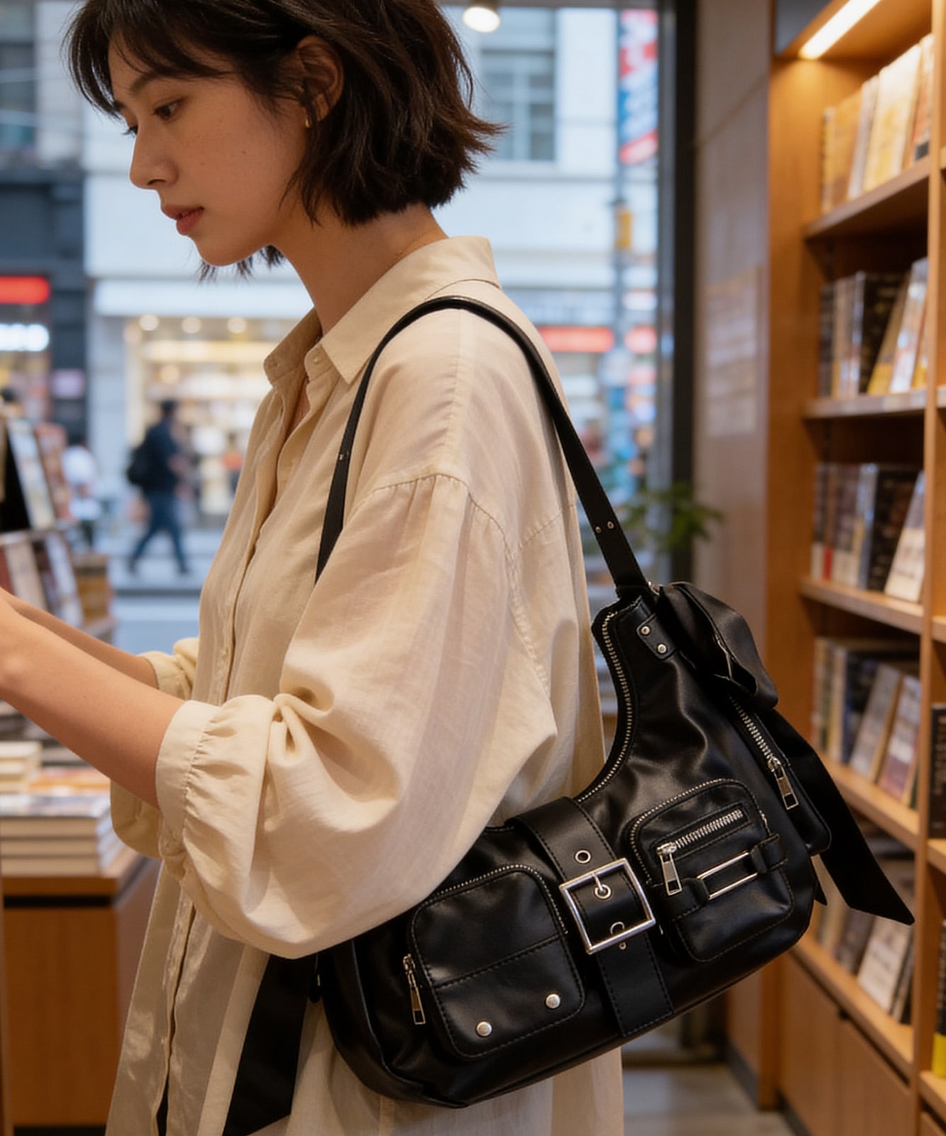 【 DEVICE select 】 リボン ベルト デザイン 2WAY ショルダーバッグ レディース メンズ ユニセックス TA1460B