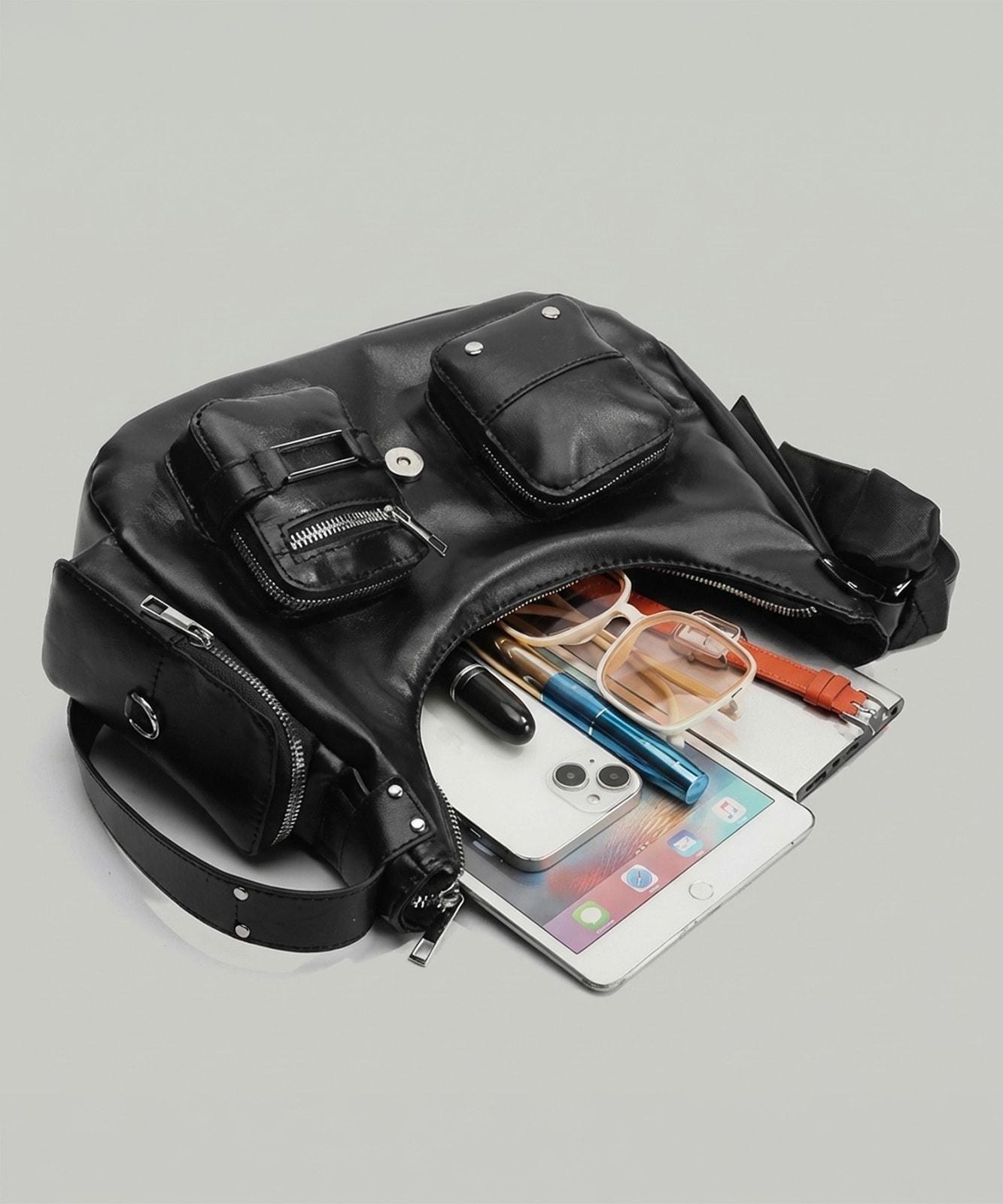 【 DEVICE select 】 リボン ベルト デザイン 2WAY ショルダーバッグ レディース メンズ ユニセックス TA1460B