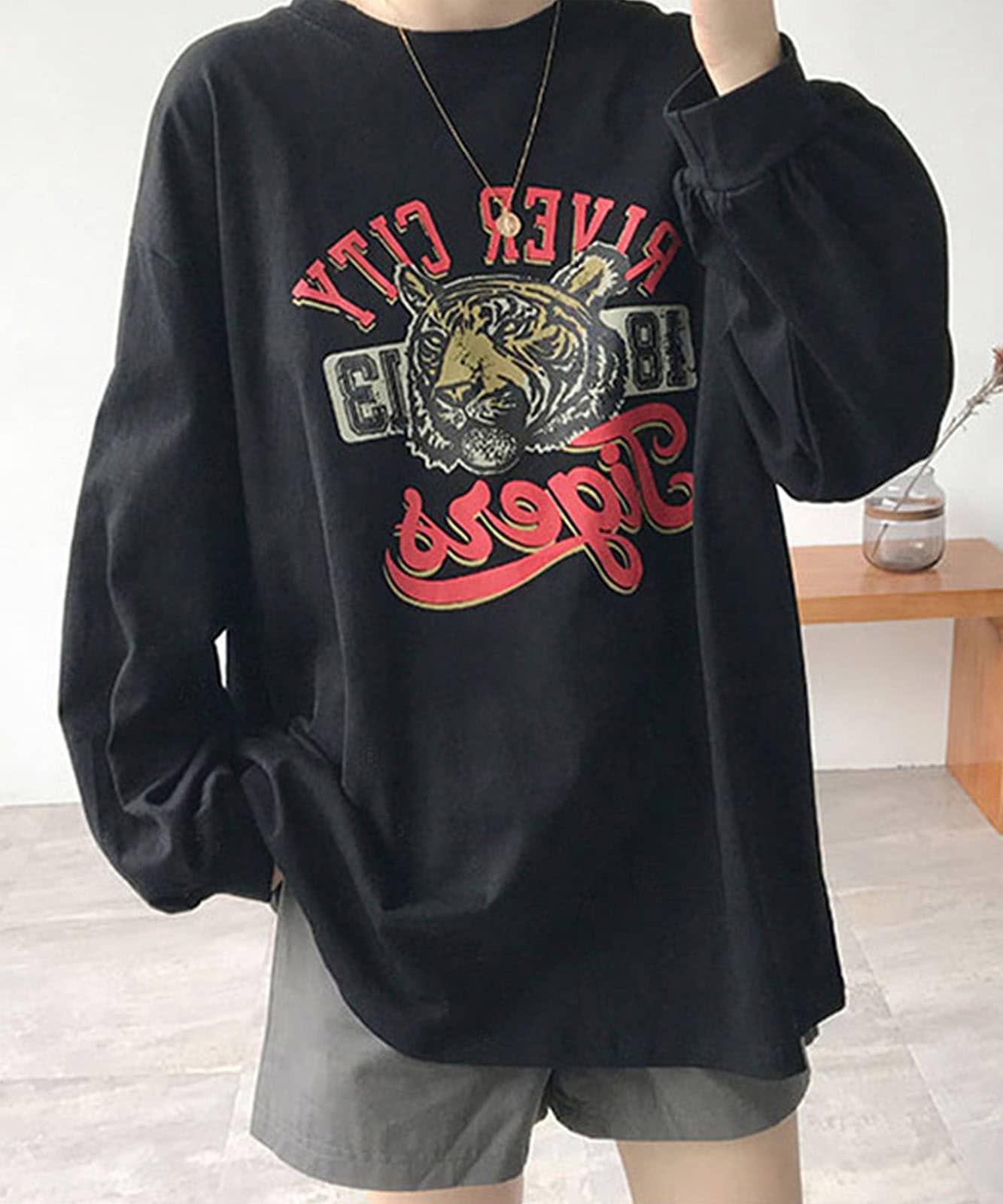 DEVICE select タイガープリント ロンT メンズ レディース