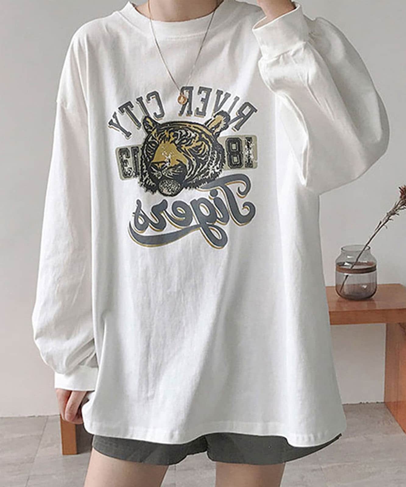 DEVICE select タイガープリント ロンT メンズ レディース