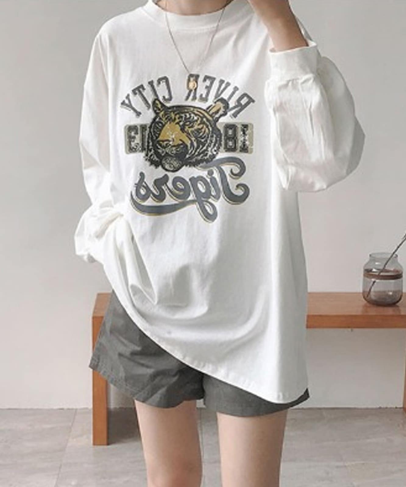 DEVICE select タイガープリント ロンT メンズ レディース