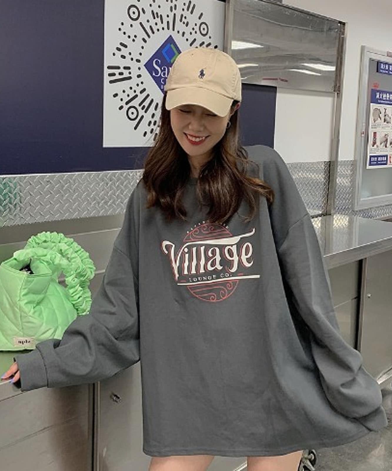 DEVICE select シックデザイン ルーズロングスリーブスウェット メンズ レディース